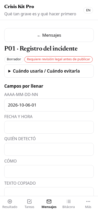 Guided template editor